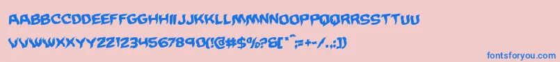 Wickermanwarprotal Font – Blue Fonts on Pink Background