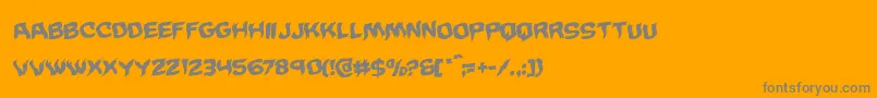 Wickermanwarprotalフォントについての詳細 フォントWickermanwarprotal – オレンジの背景に灰色の文字
