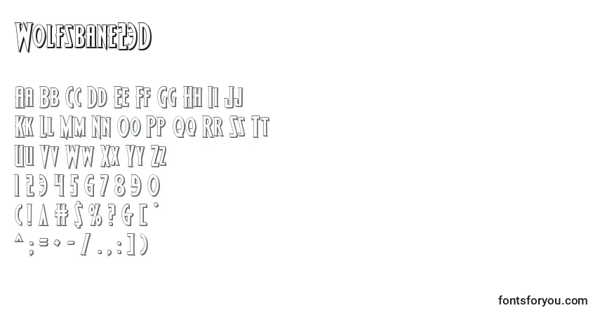 Шрифт Wolfsbane23D – алфавит, цифры, специальные символы