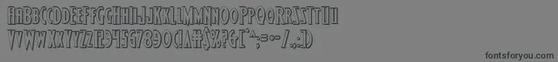 Wolfsbane23D Font – Black Fonts on Gray Background