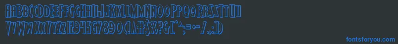 Wolfsbane23D Font – Blue Fonts on Black Background