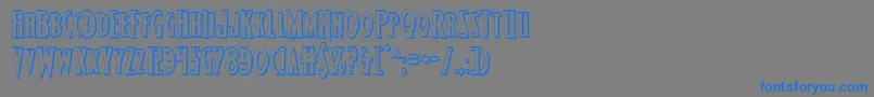Wolfsbane23D Font – Blue Fonts on Gray Background