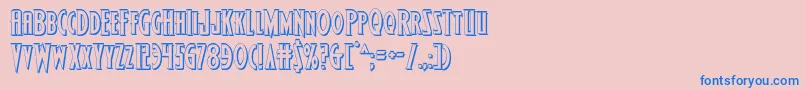 Wolfsbane23D Font – Blue Fonts on Pink Background