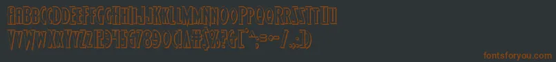 Wolfsbane23D Font – Brown Fonts on Black Background