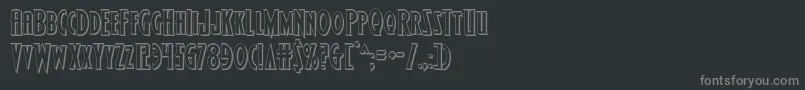 Wolfsbane23D Font – Gray Fonts on Black Background