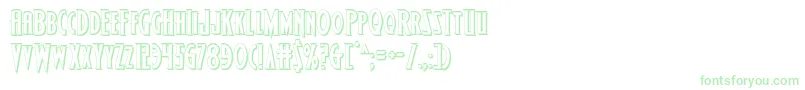 フォントWolfsbane23D – 緑のフォント