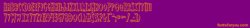 Wolfsbane23D Font – Orange Fonts on Purple Background