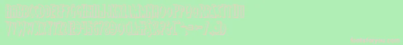 Wolfsbane23D Font – Pink Fonts on Green Background