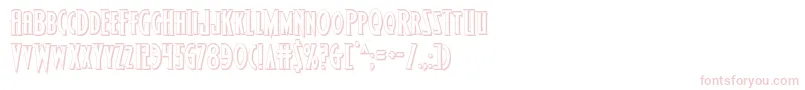 フォントWolfsbane23D – 白い背景にピンクのフォント