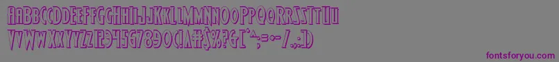 Wolfsbane23D Font – Purple Fonts on Gray Background
