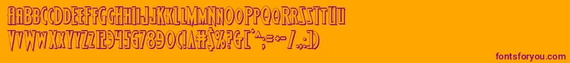 Wolfsbane23D Font – Purple Fonts on Orange Background