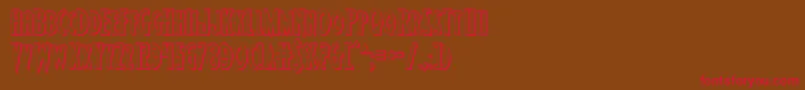 Wolfsbane23D Font – Red Fonts on Brown Background