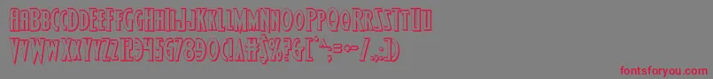 Wolfsbane23D Font – Red Fonts on Gray Background