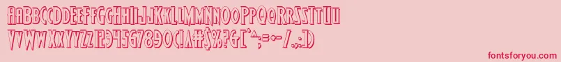 Wolfsbane23D Font – Red Fonts on Pink Background