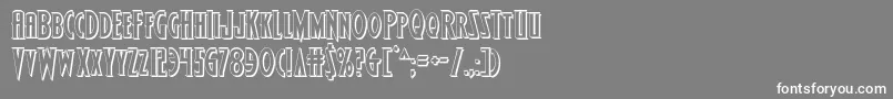 フォントWolfsbane23D – 灰色の背景に白い文字