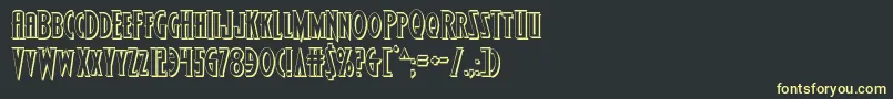 Wolfsbane23D Font – Yellow Fonts on Black Background