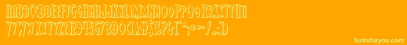 Wolfsbane23D Font – Yellow Fonts on Orange Background