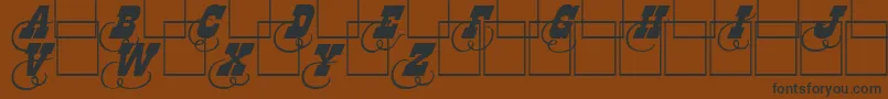Dodgeini Font – Black Fonts on Brown Background