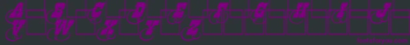 Dodgeini Font – Purple Fonts on Black Background