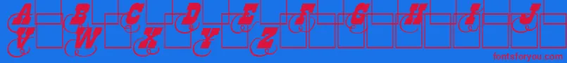 Шрифт Dodgeini – красные шрифты на синем фоне