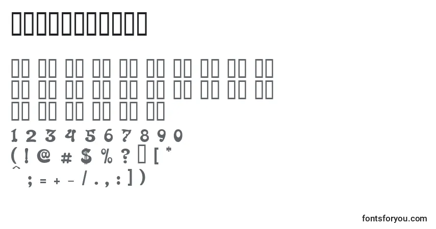 Schriftart RolandDecor – Alphabet, Zahlen, spezielle Symbole
