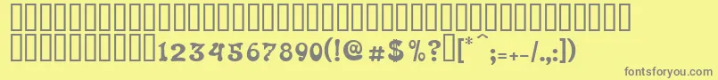 RolandDecor Font – Gray Fonts on Yellow Background