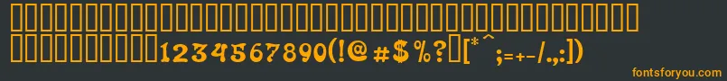 フォントRolandDecor – 黒い背景にオレンジの文字
