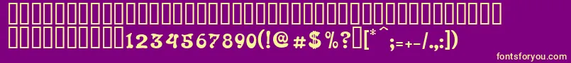 RolandDecor Font – Yellow Fonts on Purple Background