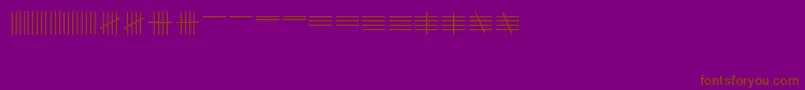 Czcionka Tallymark – brązowe czcionki na fioletowym tle