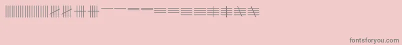 Tallymark Font – Gray Fonts on Pink Background