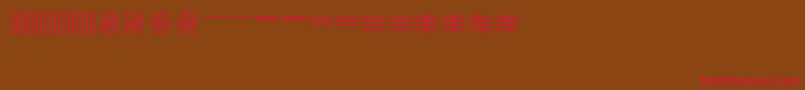 Tallymark Font – Red Fonts on Brown Background