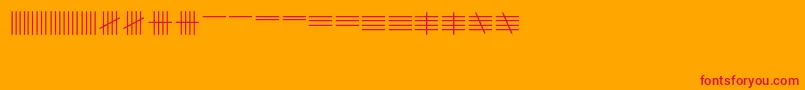 Tallymark Font – Red Fonts on Orange Background
