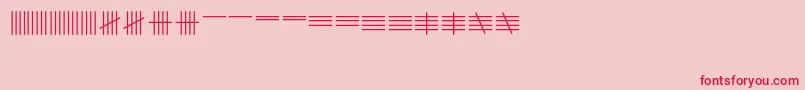 Fonte Tallymark – fontes vermelhas em um fundo rosa