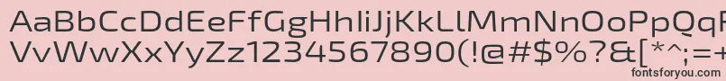 フォントExo2Regularexpanded – ピンクの背景に黒い文字