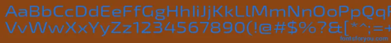 Exo2Regularexpanded Font – Blue Fonts on Brown Background