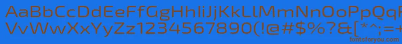 Exo2Regularexpanded Font – Brown Fonts on Blue Background