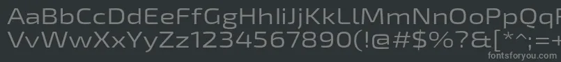フォントExo2Regularexpanded – 黒い背景に灰色の文字