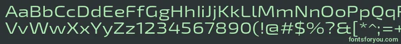 Exo2Regularexpanded Font – Green Fonts on Black Background