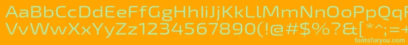 Exo2Regularexpanded Font – Green Fonts on Orange Background