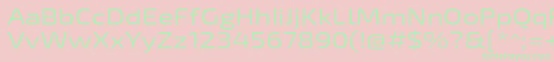 Exo2Regularexpanded Font – Green Fonts on Pink Background