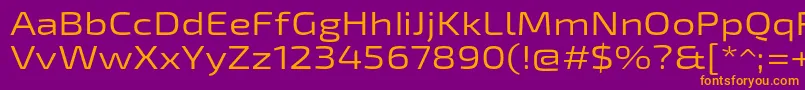 Exo2Regularexpanded Font – Orange Fonts on Purple Background