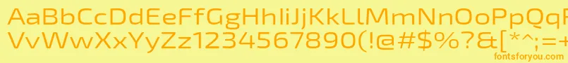 Exo2Regularexpanded Font – Orange Fonts on Yellow Background