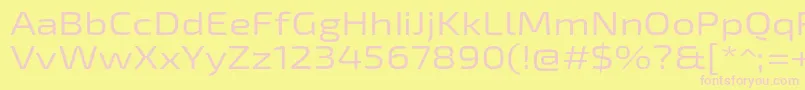 Exo2Regularexpanded Font – Pink Fonts on Yellow Background