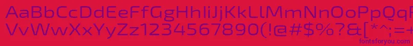 Exo2Regularexpanded Font – Purple Fonts on Red Background