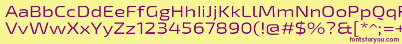Exo2Regularexpanded Font – Purple Fonts on Yellow Background