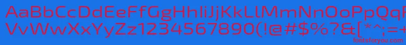 Exo2Regularexpanded Font – Red Fonts on Blue Background