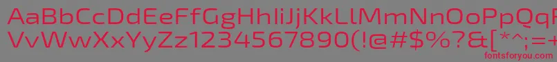 Exo2Regularexpanded Font – Red Fonts on Gray Background