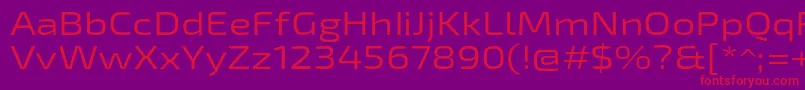 Exo2Regularexpanded Font – Red Fonts on Purple Background