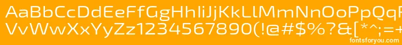Шрифт Exo2Regularexpanded – белые шрифты на оранжевом фоне