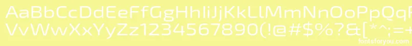 Exo2Regularexpanded Font – White Fonts on Yellow Background